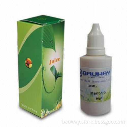 E-liquid, 10/30/50mL Capacity with CE, RoHS, FDA, MSDS Marks and Various Flavors Available